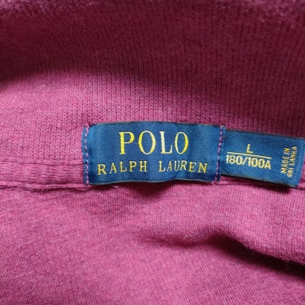 ポロラルフローレン POLObyRalphLauren 長袖カットソー サイズL180/100A - ピンク メンズ ハイネック/ハーフジップ トップス_画像3