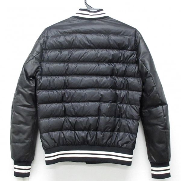 モンクレール MONCLER ダウンジャケット サイズ1 S AUBURN 黒 メンズ 長袖/一部レザー/スターキルティング/冬 ジャケット_画像2