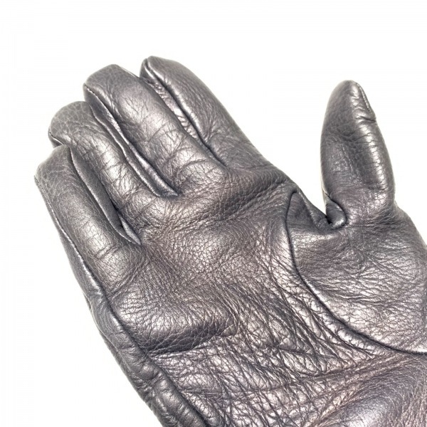  Gucci GUCCI - leather × cashmere black men's double G gloves 