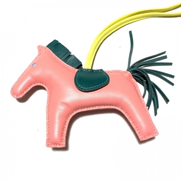 Hermes HERMES брелок для ключа ( очарование ) Rodeo очарование MManyo-miro розовый × темно-зеленый × желтый зеленый брелок для ключа 