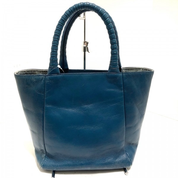  Hirofu HIROFU tote bag - leather blue bag 