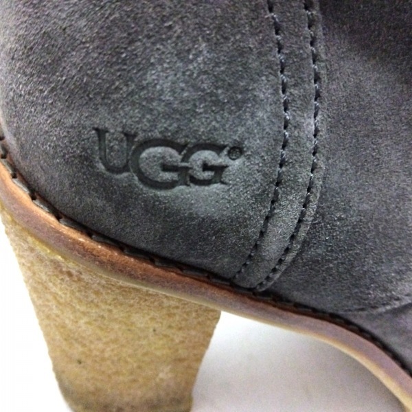 アグ UGG ショートブーツ 1001990 - スエード グレー×ボルドー レディース レースアップ 靴_画像6