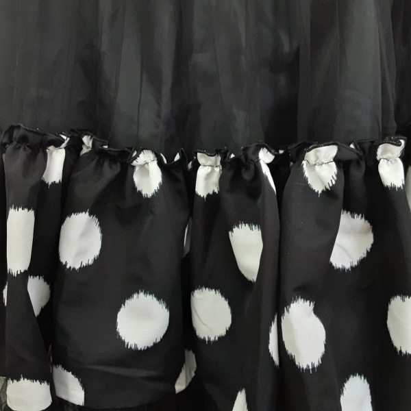 オブリ OBLI ロングスカート サイズ1 S - 黒×白 レディース ドット柄/チュール/フリル 美品 ボトムス_画像7
