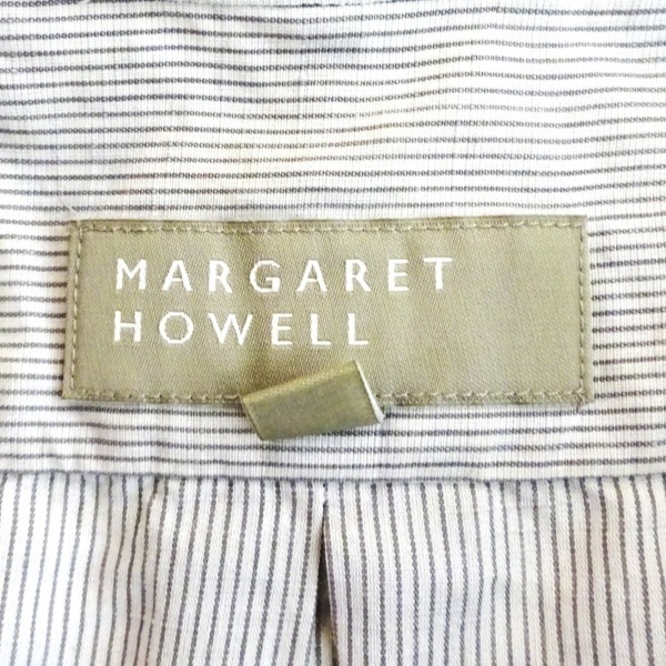 マーガレットハウエル MargaretHowell チュニック サイズ2 M - ライトグレー×グレー レディース 七分袖/ストライプ 美品 ワンピース_画像3