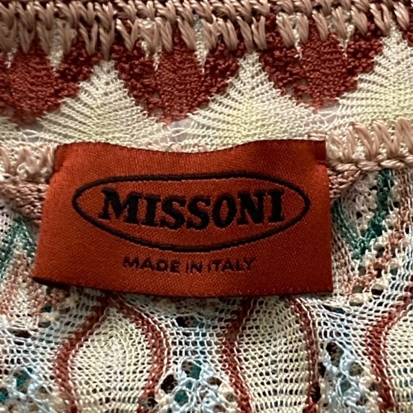 ミッソーニ MISSONI カーディガン サイズ38 S - ライトピンク×ピンクベージュ×マルチ レディース 長袖/ロング丈 美品 トップス_画像3