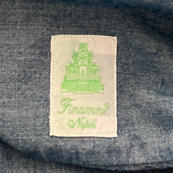 フィナモレ finamore 長袖シャツ サイズ39 - ブルー メンズ トップス_画像3