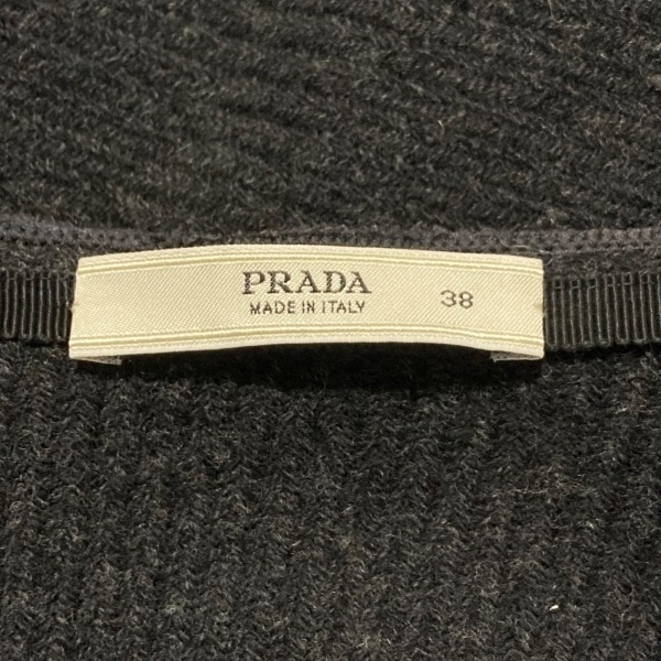 プラダ PRADA スカート サイズ38 S - 黒 レディース ひざ丈/ニット ボトムス_画像3