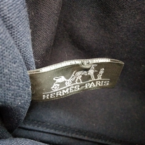 エルメス HERMES トートバッグ サックドーヴィルトートPM キャンバス ネイビー シルバー金具 バッグ_画像8