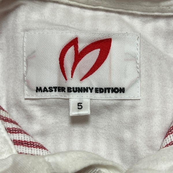 マスターバニーエディション MASTER BUNNY EDITION 長袖シャツ サイズ5 XL - レッド×白 メンズ プルオーバー/ストライプ トップス_画像3