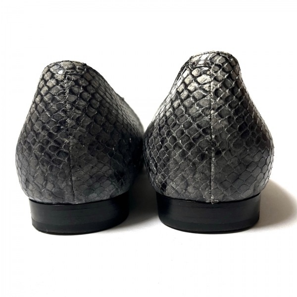ペリーコ PELLICO フラットシューズ 36 1/2 - レザー グレー×黒 レディース 型押し加工/アウトソール張替済 美品 靴の画像3