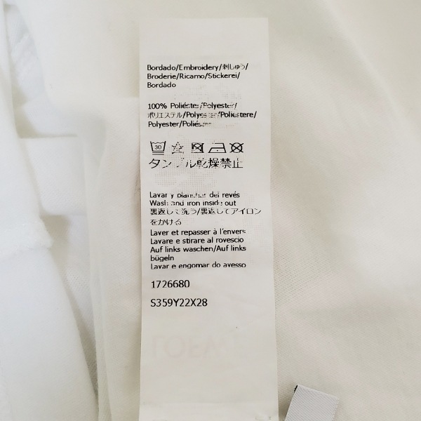 ロエベ LOEWE 半袖Tシャツ サイズXS - 白×黒 レディース クルーネック 美品 トップスの画像4