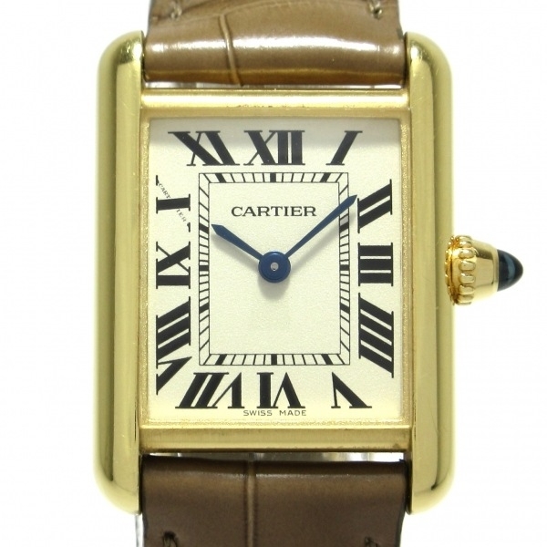 Cartier(カルティエ) 腕時計 タンクルイSM W1529856 レディース K18YG/アリゲーターベルト アイボリー