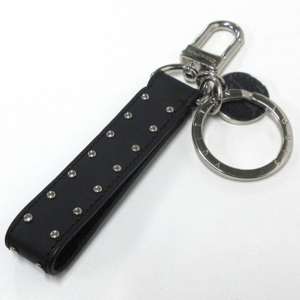  Louis Vuitton LOUIS VUITTON key holder ( charm ) M62798porutokre* Dragon n* Legacy leather × metal material black × silver studs 