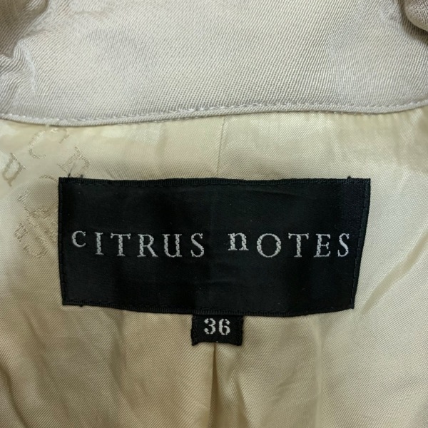  Citrus Notes CITRUS NOTES размер 36 S - бежевый женский длинный рукав / осень / весна пальто 
