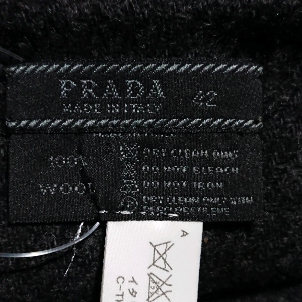 プラダ PRADA ロングスカート サイズ42 M - 黒×ダークグレー レディース ボトムス_画像4