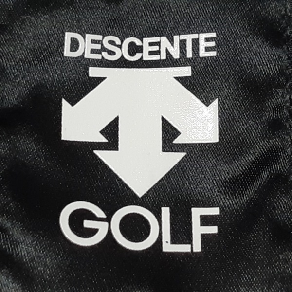  Descente DESCENTE down vest size L - [ frontal cover ] polyester [ lining ] polyester black lady's GOLF/ Zip up / autumn / winter beautiful goods 