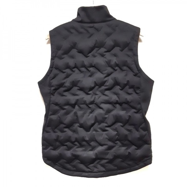  Descente DESCENTE down vest size L - [ frontal cover ] polyester [ lining ] polyester black lady's GOLF/ Zip up / autumn / winter beautiful goods 