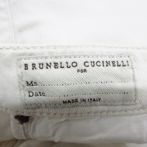 ブルネロクチネリ BRUNELLO CUCINELLI ジーンズ/デニムパンツ 白 レディース 美品 ボトムス_画像3