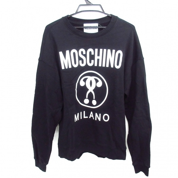 モスキーノ MOSCHINO トレーナー - 黒×白 メンズ 長袖 トップス_画像1