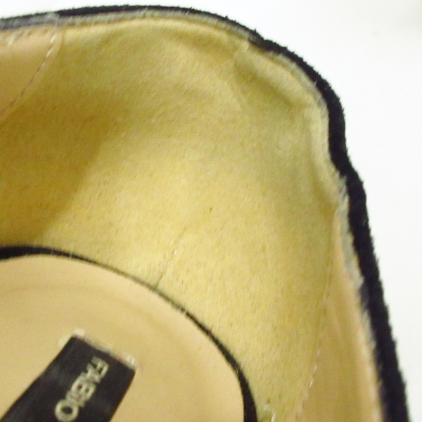  fabio rusko-niFABIO RUSCONI pumps 38 - suede black × multi lady's leopard print / out sole re-upholstering settled shoes 