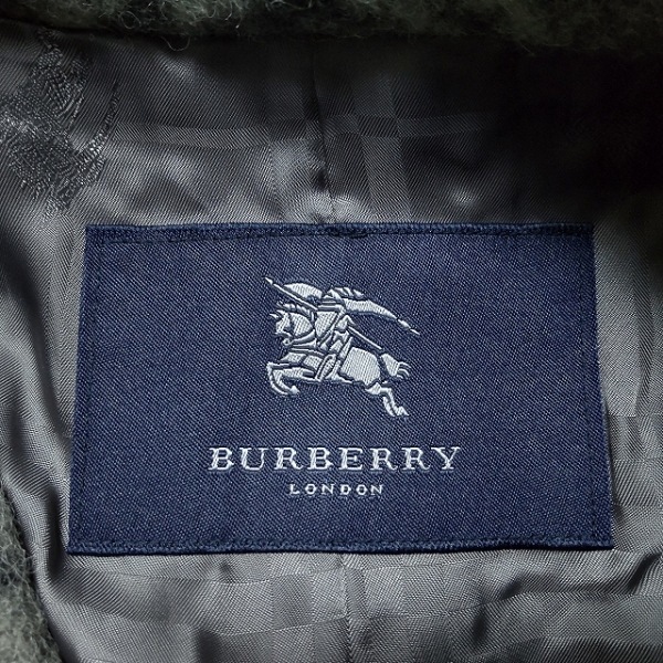 バーバリーロンドン Burberry LONDON サイズ11 M - ライトグレー×グレー レディース 長袖/チェック柄/冬 コート_画像3