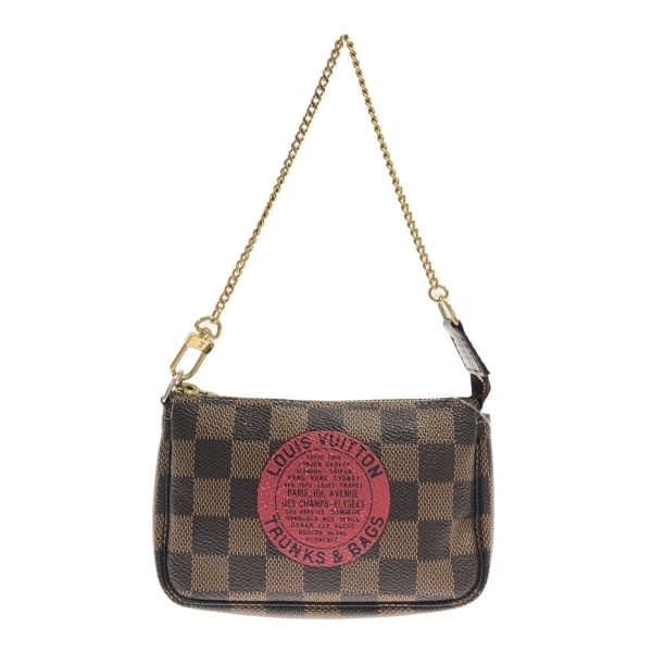 ルイヴィトン LOUIS VUITTON ハンドバッグ N58011 ミニ・ポシェット・アクセソワールT&B ダミエ・キャンバス エベヌ FL0098 バッグ ダミエ_画像1