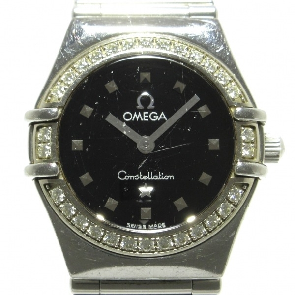 OMEGA(オメガ) 腕時計 コンステレーション ミニ マイチョイス 1465.51 レディース SS/ダイヤべゼル/0.33カラット 黒