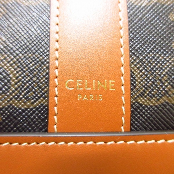 セリーヌ CELINE ショルダーバッグ 191442CAS.04LU トリオンフキャンバス/スモールバケット トリオンフキャンバス×カーフスキン 新品同様_画像7