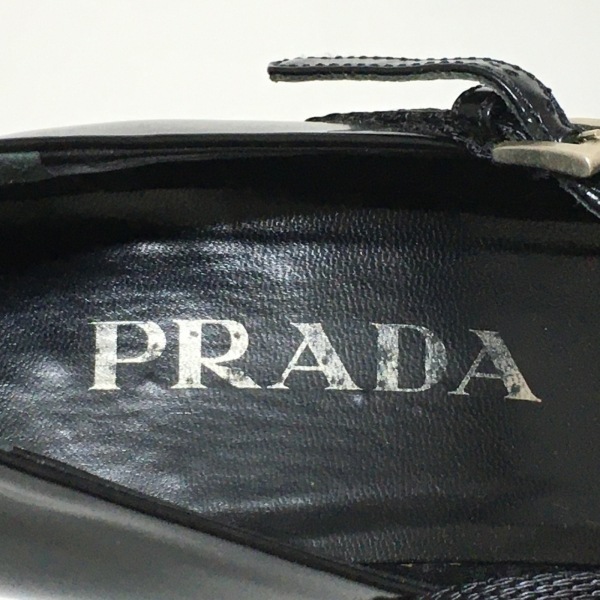 プラダ PRADA パンプス 37 - レザー×化学繊維 黒 レディース 靴_画像5
