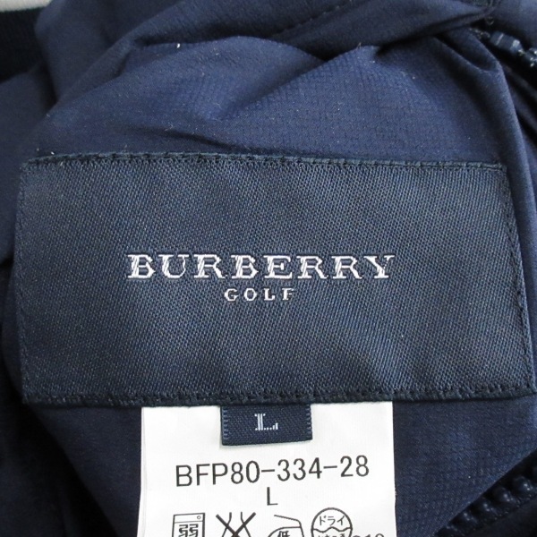 バーバリーゴルフ BURBERRYGOLF 長袖カットソー サイズL - ネイビー×グレー メンズ Vネック/リバーシブル/袖取り外し可 トップス_画像3