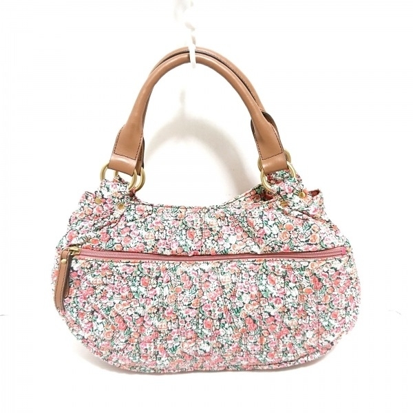  Samantha Thavasa Samantha Thavasa большая сумка - нейлон × кожзаменитель красный × Brown × мульти- цветочный принт сумка 