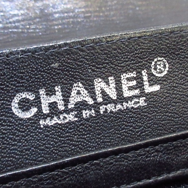 シャネル CHANEL ショルダーバッグ 2.55 チョコバー エナメル（レザー）×レザー ベージュ×黒 レディース バッグ_画像7