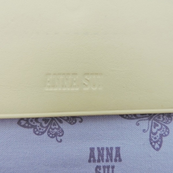 アナスイ ANNA SUI 長財布 - エナメル（レザー） ライトパープル バタフライ(蝶)/型押し加工/ラインストーン 財布_画像5