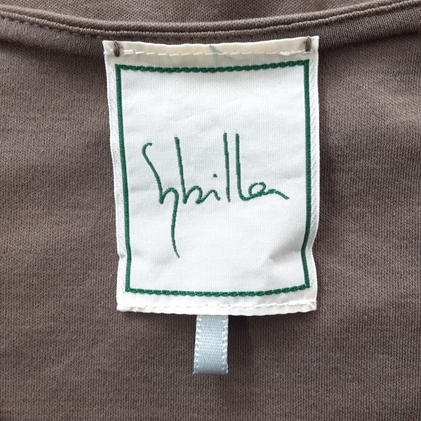 シビラ Sybilla サイズM - ブラウン レディース Vネック/半袖/ロング 美品 ワンピース_画像3