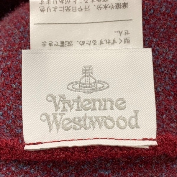 ヴィヴィアンウエストウッド VivienneWestwood ニット帽 - ウール ボルドー×ネイビー 美品 帽子の画像5