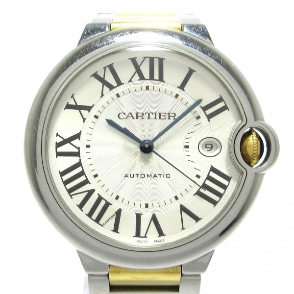 Cartier(カルティエ) 腕時計 バロンブルーLM W69009Z3 メンズ SS×K18YG シルバー