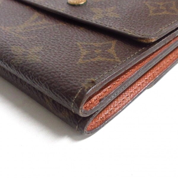 ルイヴィトン LOUIS VUITTON Wホック財布 M61652 ポルトモネビエカルトクレディ モノグラム・キャンバス ×クロスグレインレザー - MI0972_画像8