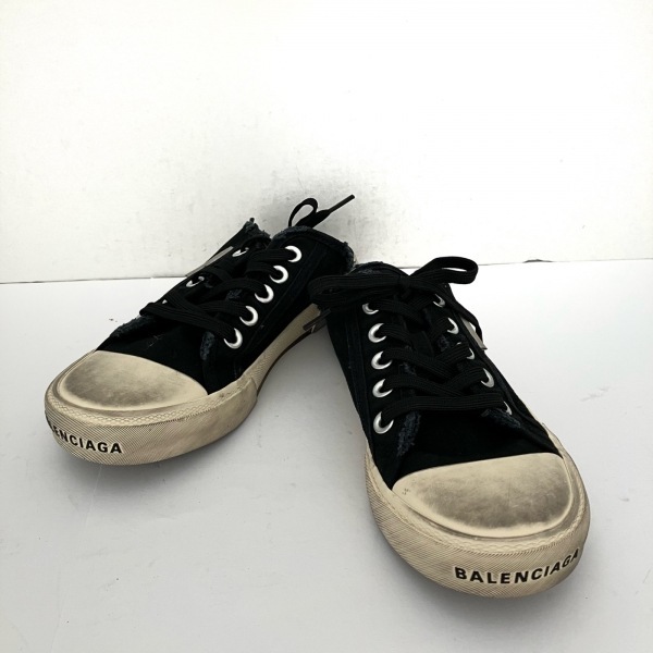 バレンシアガ BALENCIAGA ミュール 36 693952 - キャンバス×ラバー ダークネイビー×白 レディース ダメージ加工 靴の画像2
