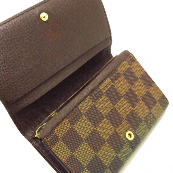 ルイヴィトン LOUIS VUITTON 2つ折り財布 N61736 ポルトフォイユ・トレゾール ダミエ・キャンバス エベヌ CA4067 財布 ダミエ_画像3