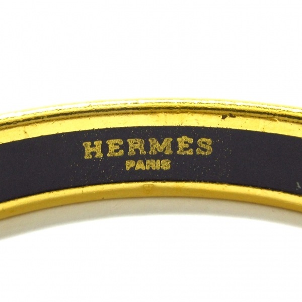 エルメス HERMES バングル エマイユ 金属素材 ゴールド×黒×マルチ アクセサリー（腕）_画像4