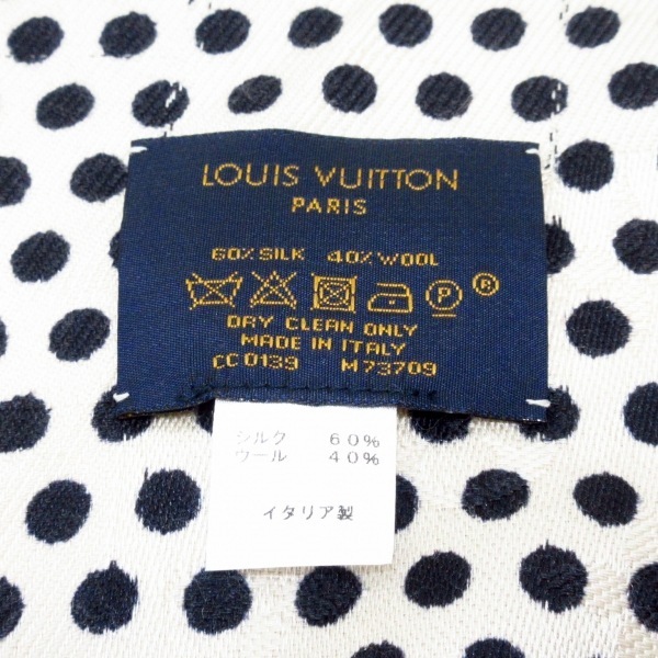 ルイヴィトン LOUIS VUITTON ストール(ショール) M73709 ショール・モノグラム ルイ イン ザ ガーデン シルク×ウール ベージュ CC0139_画像2