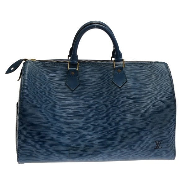 ルイヴィトン LOUIS VUITTON ハンドバッグ M42995 スピーディ35 レザー（LVロゴの刻印入り） トレドブルー VI0944 バッグ エピ_画像3