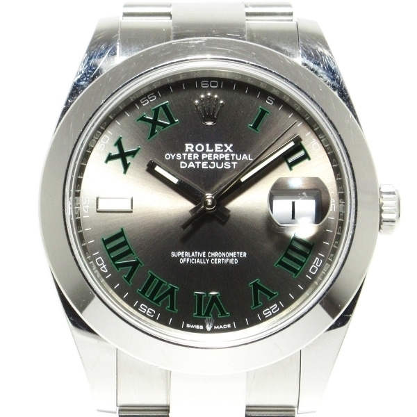 ロレックス 腕時計 デイトジャスト 41 126300 メンズ SS/ランダムルーレット/スレートローマ/13コマ（フルコマ）2019.03 スレートローマ