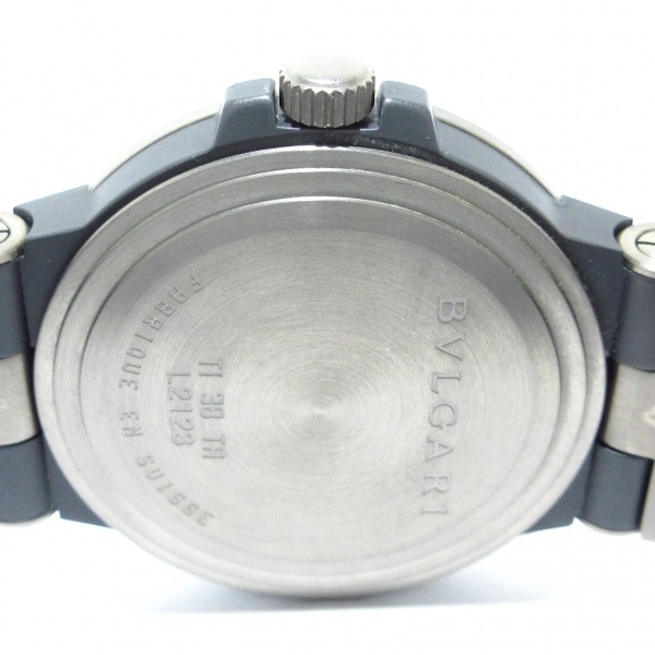 BVLGARI(ブルガリ) 腕時計 ディアゴノ チタニウム TI38TA メンズ ラバーベルト ダークブラウン_画像3