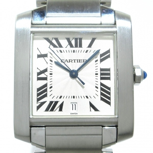 Cartier(カルティエ) 腕時計■美品 タンクフランセーズLM W51002Q3 メンズ SS アイボリーの画像1