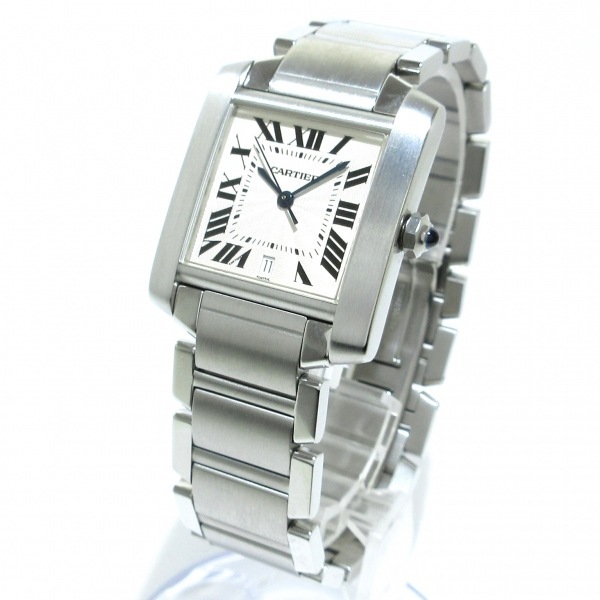 Cartier(カルティエ) 腕時計■美品 タンクフランセーズLM W51002Q3 メンズ SS アイボリーの画像2