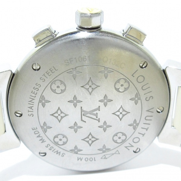 LOUIS VUITTON(ヴィトン) 腕時計 タンブールクロノ ラブリーカップ Q132C レディース SS/クロノグラフ/シェル文字盤 ホワイトシェル_画像3