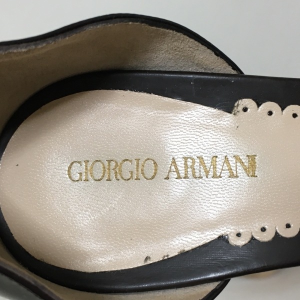 ジョルジオアルマーニ GIORGIOARMANI パンプス 38 - レザー ダークブラウン レディース 靴_画像5