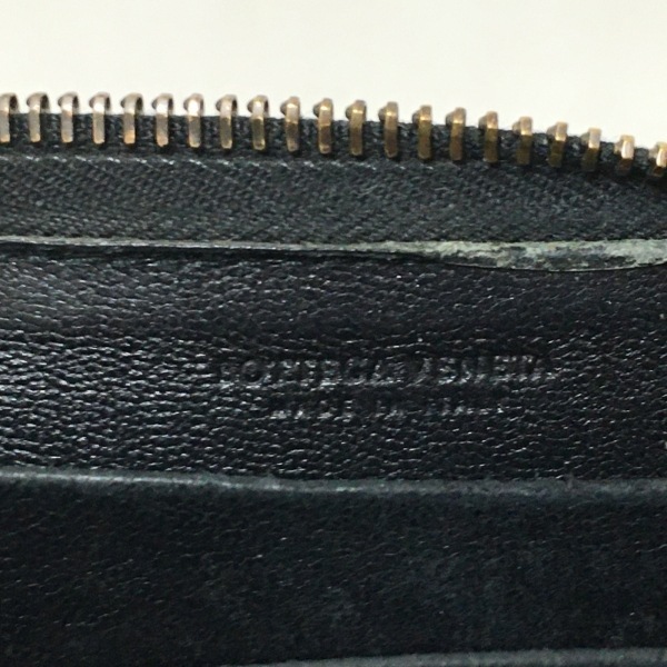 ボッテガヴェネタ BOTTEGA VENETA コインケース イントレチャート レザー 黒 ラウンドファスナー 財布の画像4