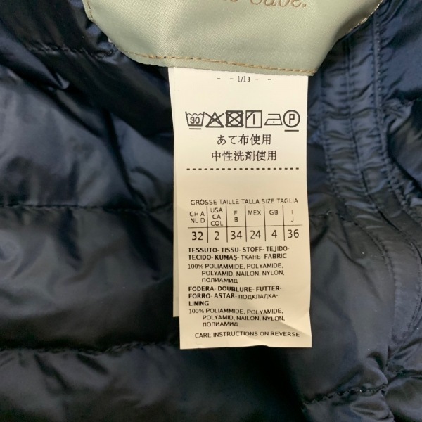 マックスマーラ Max Mara ダウンベスト サイズ36 S - ダークネイビー レディース The Cube./ロング丈/ジップアップ/冬 ジャケット_画像4